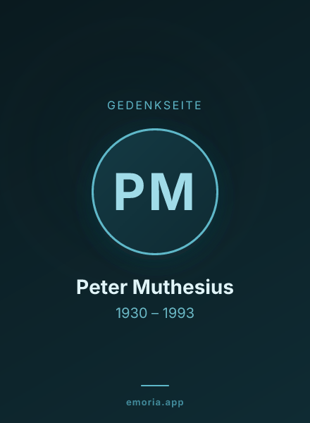 Gedenkportrait von Peter Muthesius