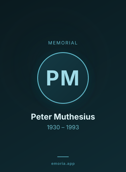 Memorial portrait of Peter Muthesius
