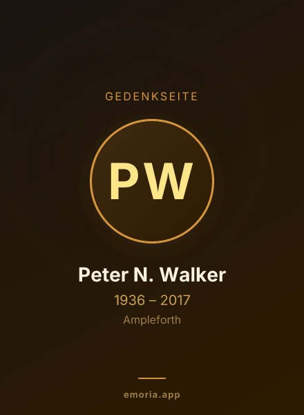 Gedenkportrait von Peter N. Walker