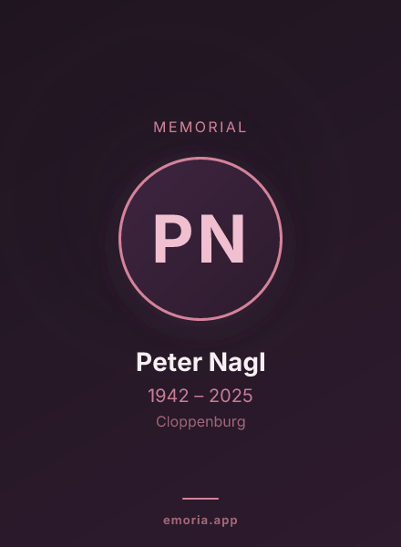 Memorial portrait of Peter Nagl