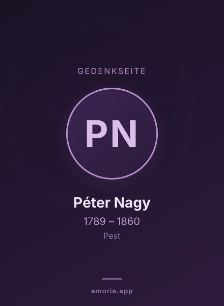 Gedenkportrait von Péter Nagy