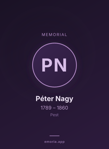 Memorial portrait of Péter Nagy