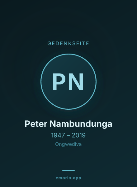 Gedenkportrait von Peter Nambundunga