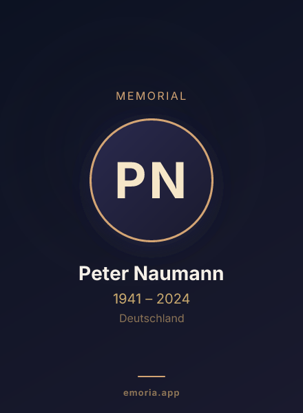 Memorial portrait of Peter Naumann