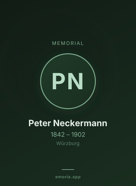 Memorial portrait of Peter Neckermann