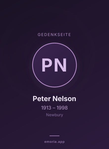 Gedenkportrait von Peter Nelson