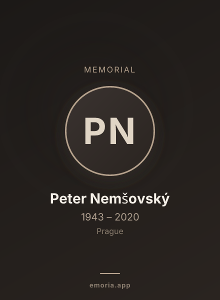 Memorial portrait of Peter Nemšovský