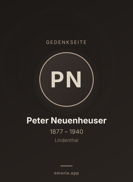 Gedenkportrait von Peter Neuenheuser