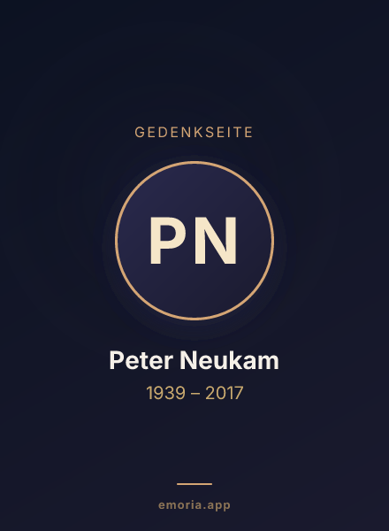 Gedenkportrait von Peter Neukam