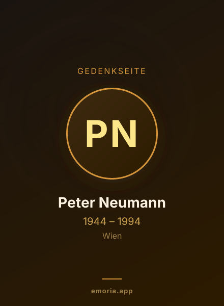Gedenkportrait von Peter Neumann