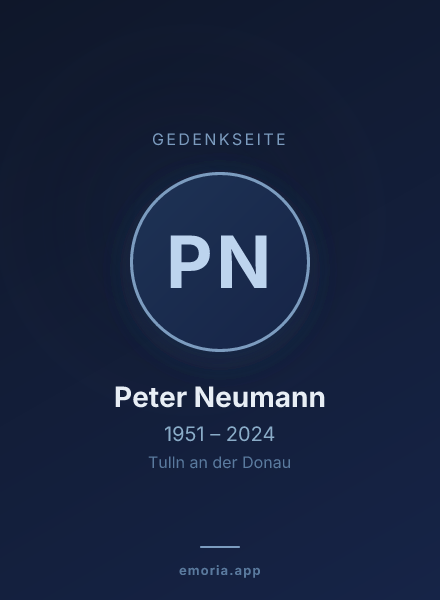 Gedenkportrait von Peter Neumann