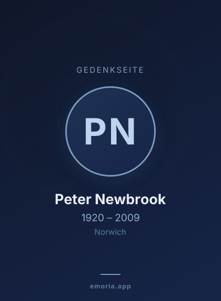 Gedenkportrait von Peter Newbrook