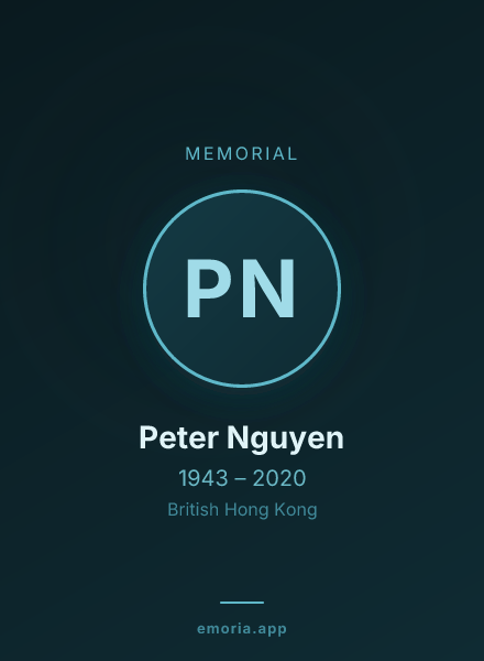 Memorial portrait of Peter Nguyen