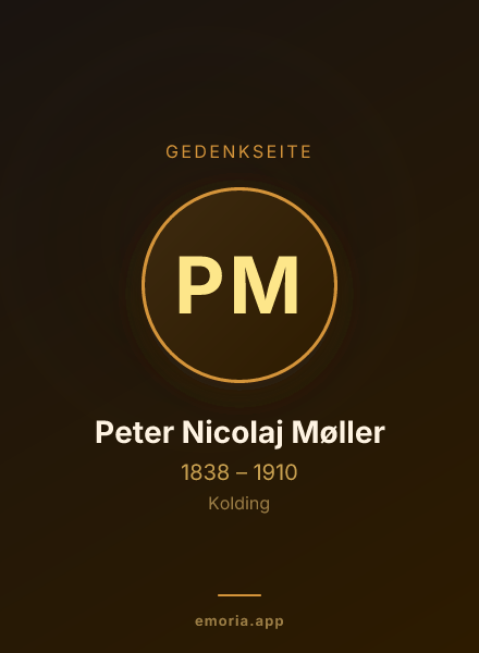 Gedenkportrait von Peter Nicolaj Møller