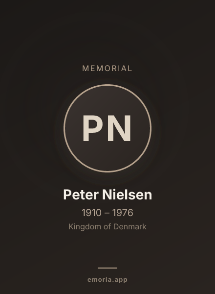 Memorial portrait of Peter Nielsen