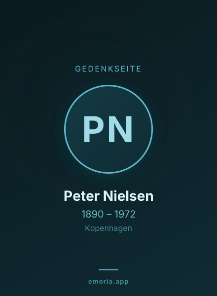 Gedenkportrait von Peter Nielsen