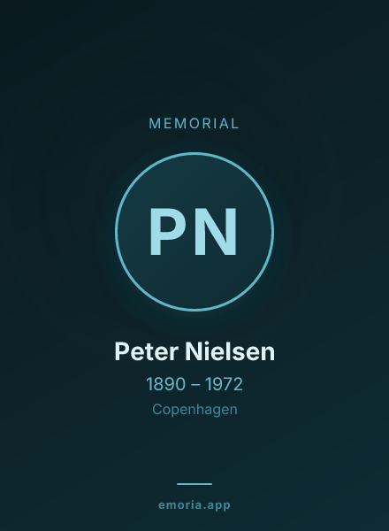 Memorial portrait of Peter Nielsen