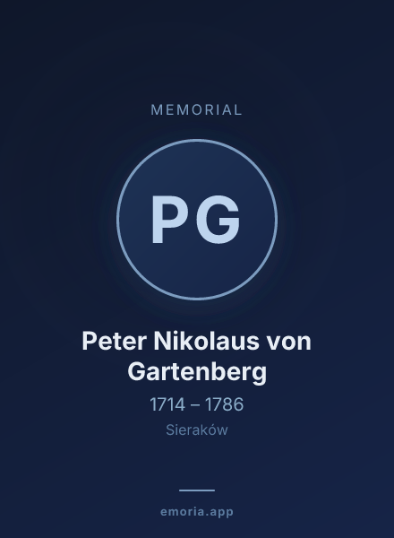 Memorial portrait of Peter Nikolaus von Gartenberg