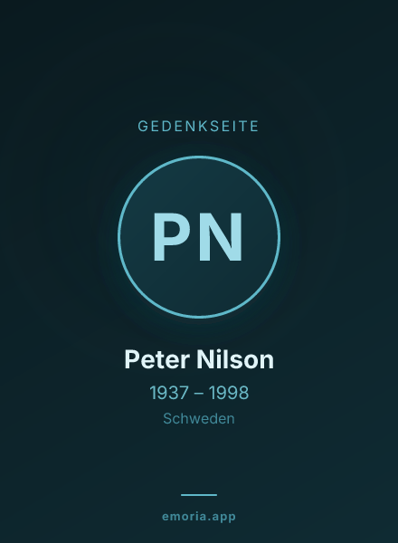 Gedenkportrait von Peter Nilson