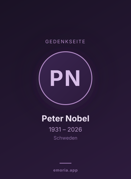 Gedenkportrait von Peter Nobel