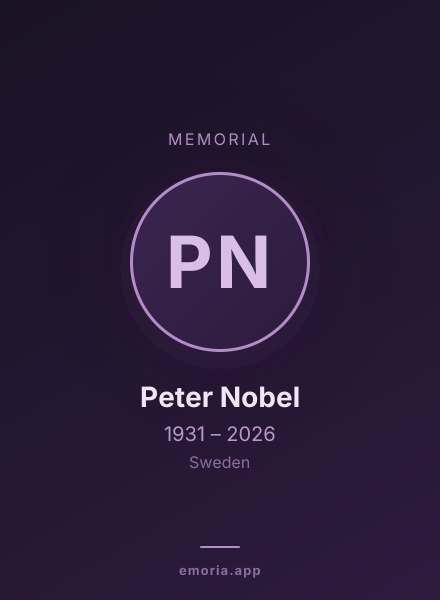 Memorial portrait of Peter Nobel