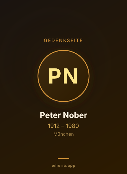 Gedenkportrait von Peter Nober