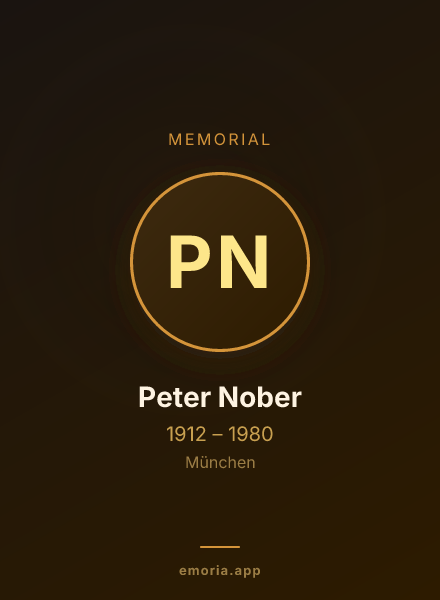Memorial portrait of Peter Nober