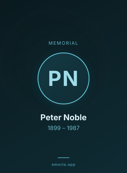 Memorial portrait of Peter Noble