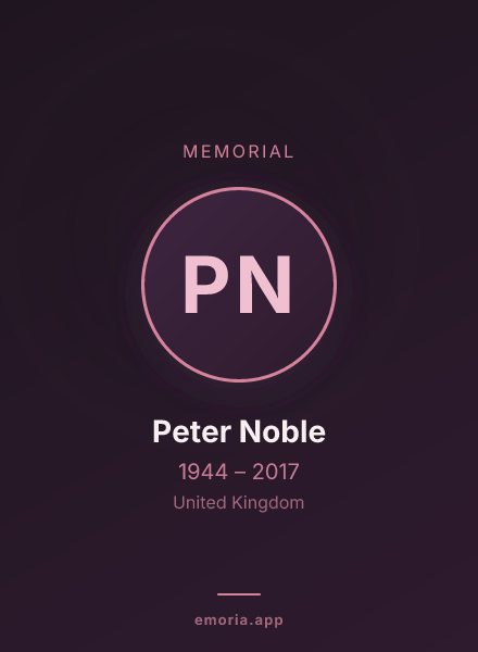 Memorial portrait of Peter Noble