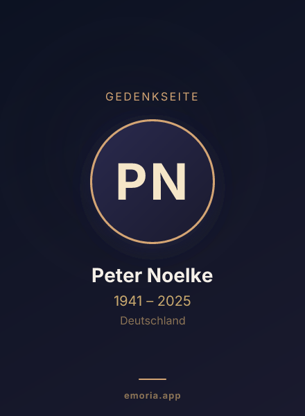 Gedenkportrait von Peter Noelke
