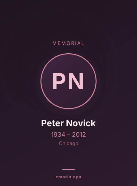 Memorial portrait of Peter Novick
