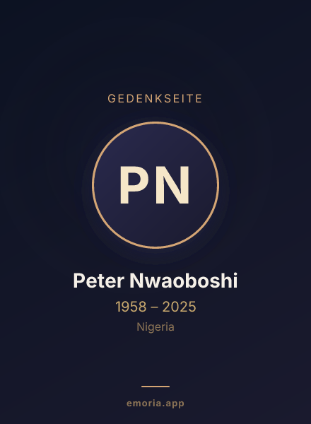 Gedenkportrait von Peter Nwaoboshi