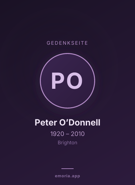 Gedenkportrait von Peter O’Donnell
