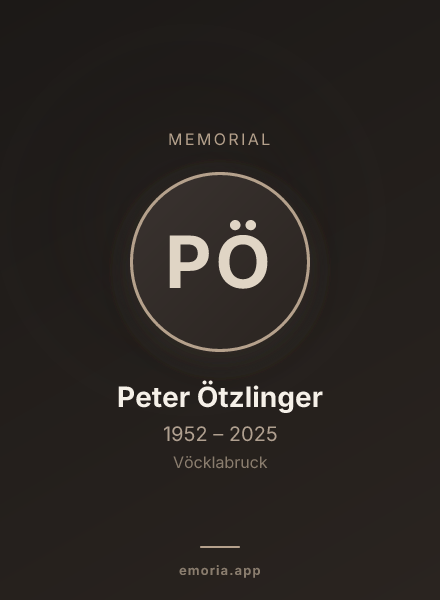 Memorial portrait of Peter Ötzlinger