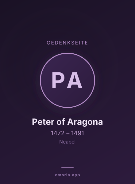 Gedenkportrait von Peter of Aragona