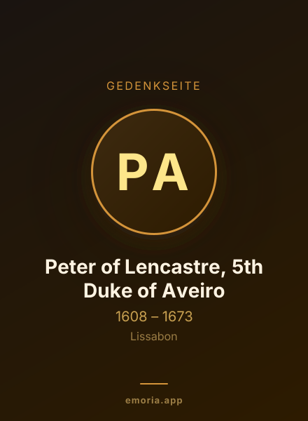 Gedenkportrait von Peter of Lencastre, 5th Duke of Aveiro