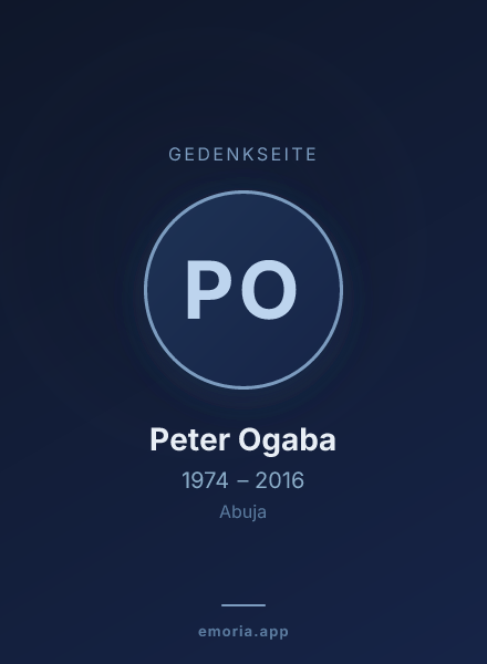 Gedenkportrait von Peter Ogaba