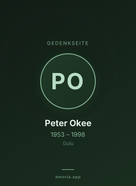 Gedenkportrait von Peter Okee