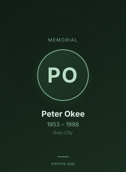 Memorial portrait of Peter Okee