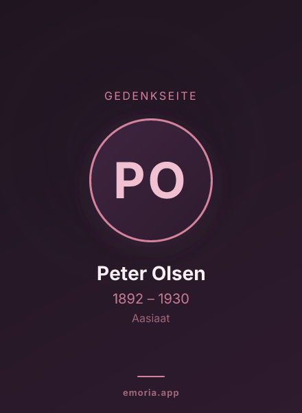 Gedenkportrait von Peter Olsen