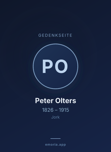 Gedenkportrait von Peter Olters