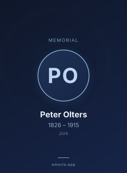 Memorial portrait of Peter Olters