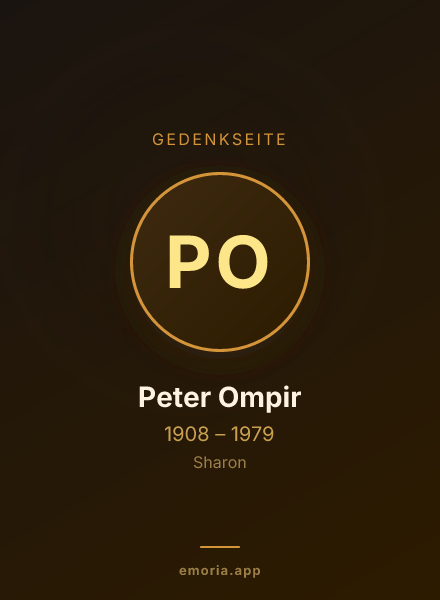 Gedenkportrait von Peter Ompir