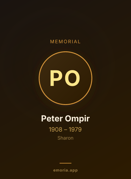 Memorial portrait of Peter Ompir