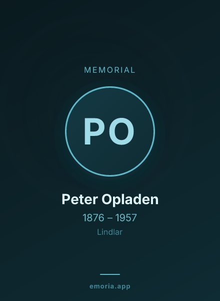Memorial portrait of Peter Opladen