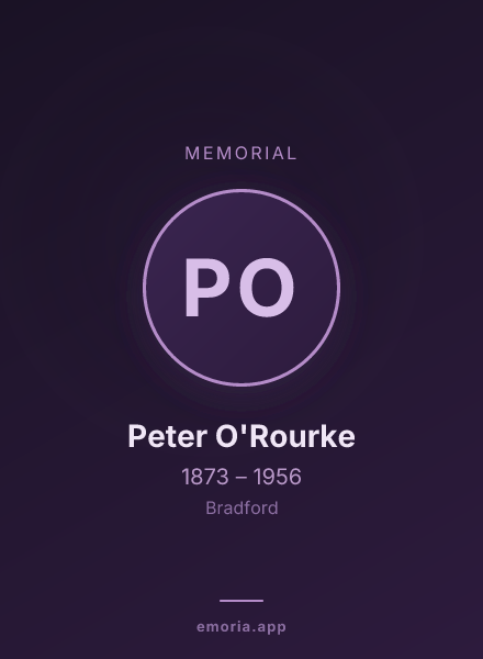 Memorial portrait of Peter O'Rourke