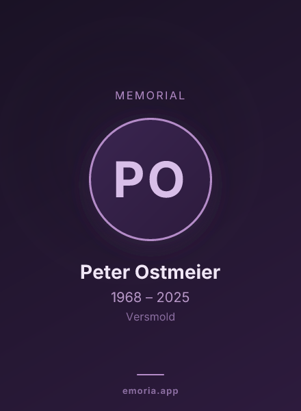 Memorial portrait of Peter Ostmeier