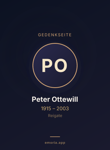 Gedenkportrait von Peter Ottewill