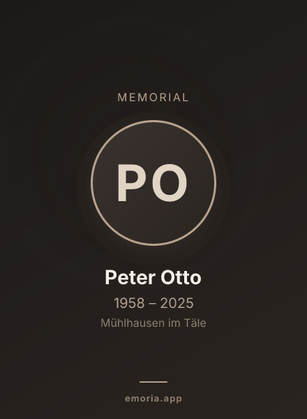 Memorial portrait of Peter Otto