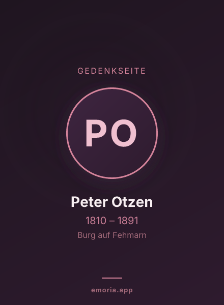 Gedenkportrait von Peter Otzen
